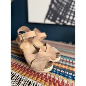 Bryr Clogs Emma Crossover High Heel - Blush Nubuck - size 37